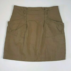 Bcbg maxazria size 12 linen brown skirt #282